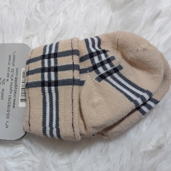 🛍C & G Plaid Print Baby Socks- Size 6-12 Months - Picture 2 of 4